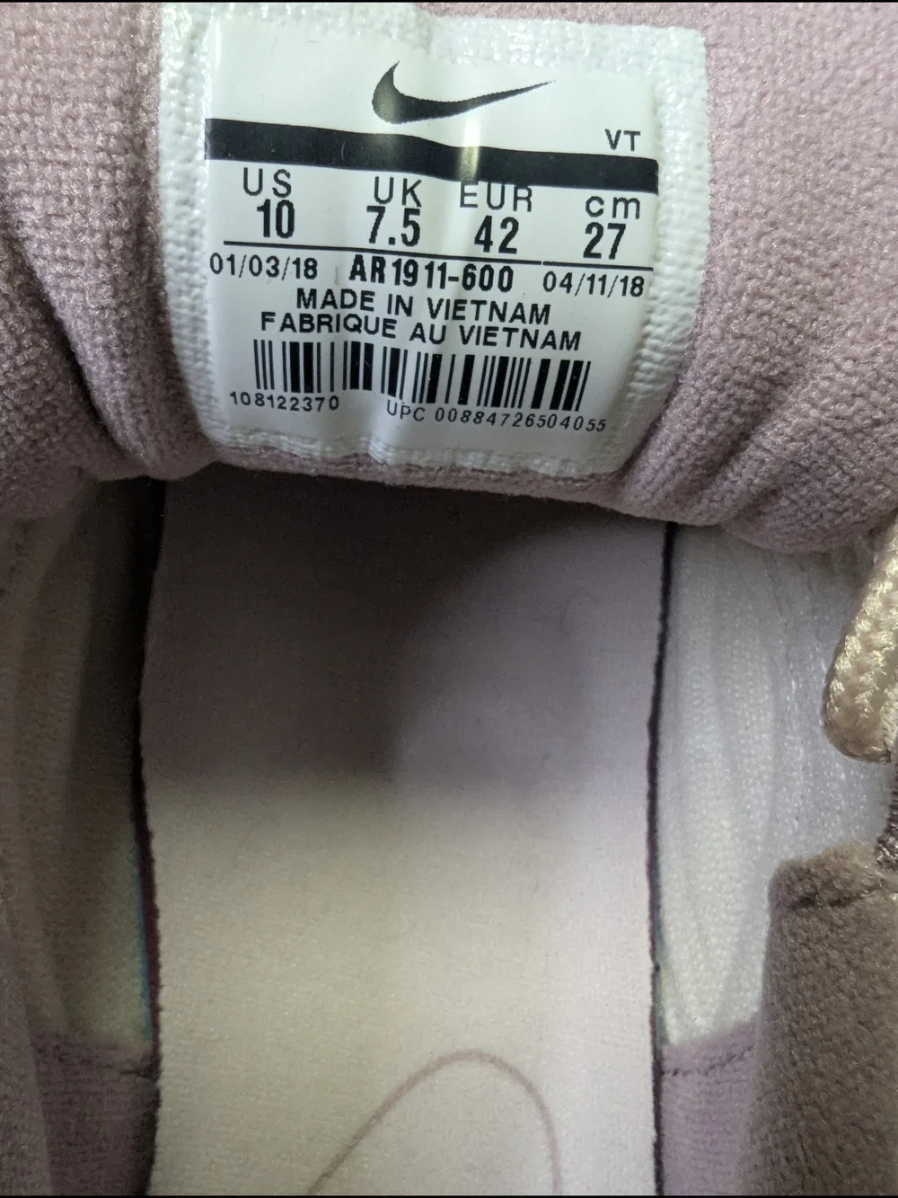 Nike Women’s Light Pink Air Max 97